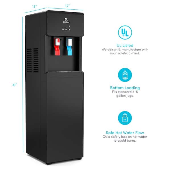 Hot & Cold Water Dispenser, Black, Energy Star