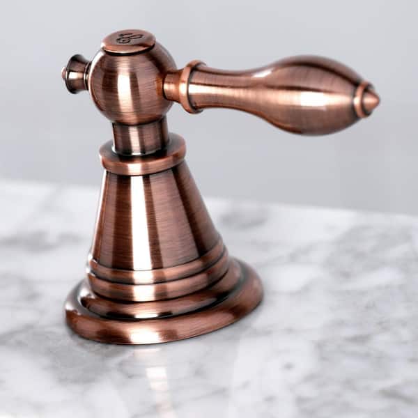 English Classic 8 in. Widespread 2-Handle Bathroom Faucet in Antique Copper
