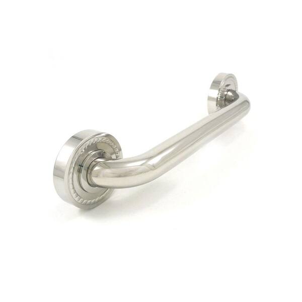 WingIts Platinum Designer Series 12 in. x 1.25 in. Grab Bar Rope in Polished Stainless Steel (15 in. Overall Length)