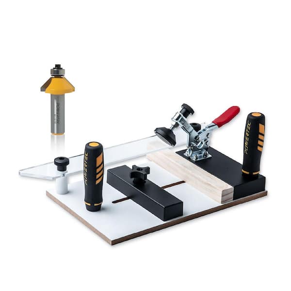 Rail Coping Sled with 45° Chamfer Router Bit, Precise Cutting Rail and 1/2 in. Shank Tungsten Carbide Router Bit