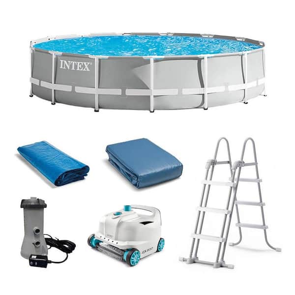 Intex 15 ft. x 42 in. Prism Frame Above Ground Swimming Pool Set with Filter