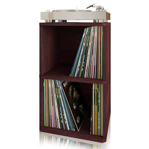 zBoard Espresso 2-Shelf Vinyl Record Storage and LP Record Album Shelf