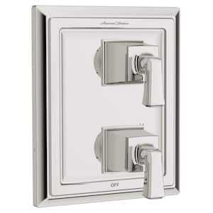 Town Square 2-Handle Wall Mount Diverter Valve Trim Kit in Polished Nickel (Valve Not Included)