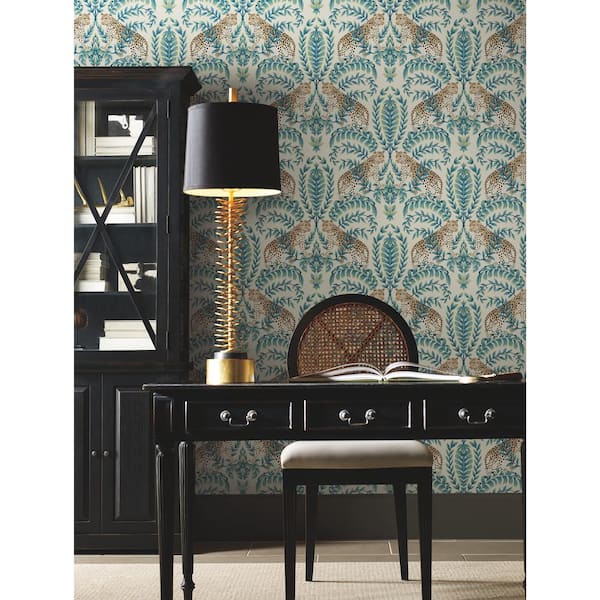 Ronald Redding Taupe Jungle Leopard Unpasted Paper Wallpaper Matte, (27 in. x 27 ft.)