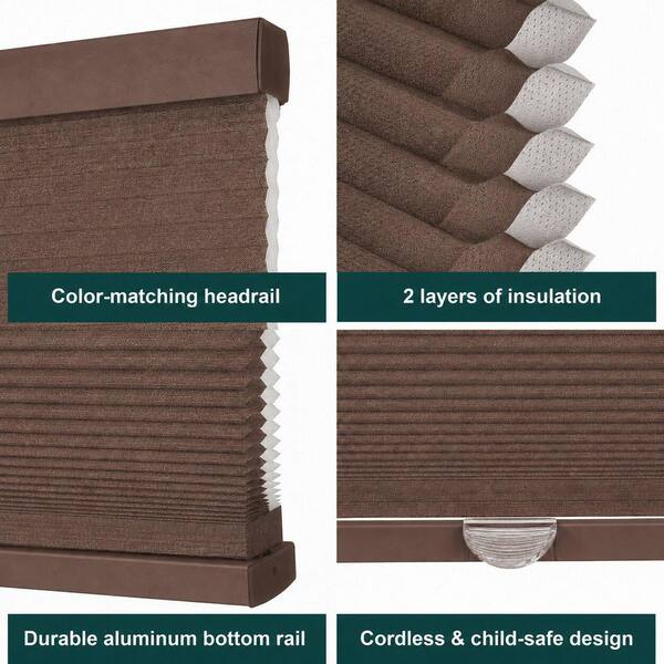 Chicology Cut-to-Width Mocha Cordless Polyester Light Filtering