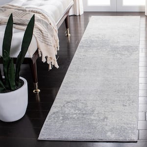 Brentwood Ivory/Gray 2 ft. x 12 ft. Abstract Runner Rug
