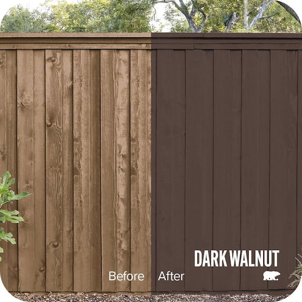5 gal. #PPF-51 Dark Walnut Solid Color House and Fence Exterior Wood Stain