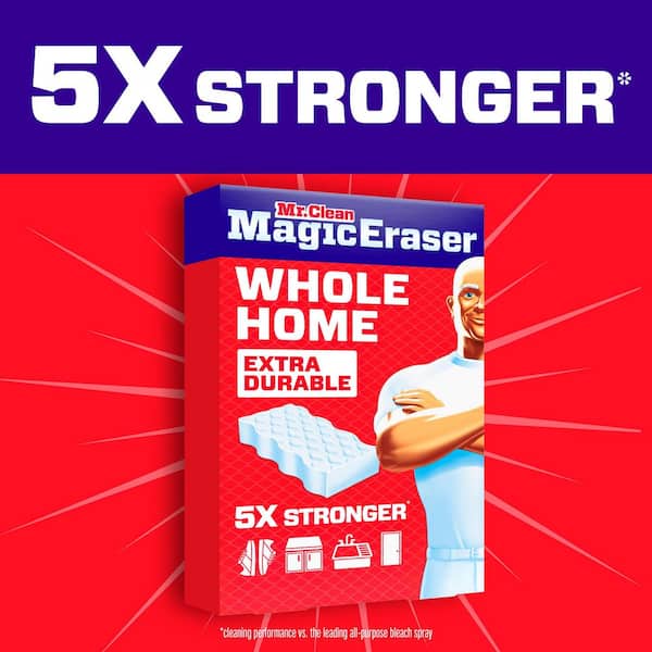Magic Eraser Whole Home Extra Durable 2.2 in. Multi-Purpose Scrubbing Pad Cleaning Sponge (9-Count)