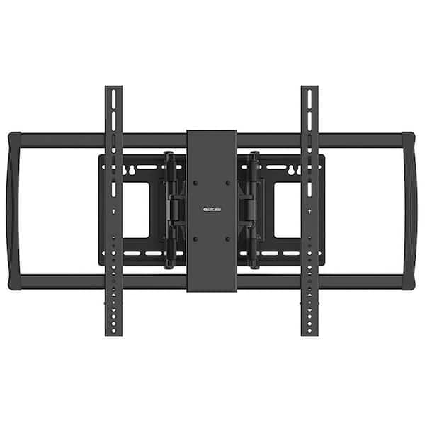 QualGear Heavy Duty Full-Motion TV Wall Mount for 60 in. - 100 in. Flat Panel and Curved TVs, Black [UL Listed]