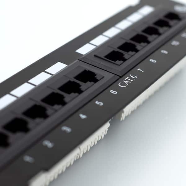 1U 10 Inch 12 Port CAT5E CAT6 UTP Rack Mount Patch Panel 110 IDC Type - View #2
