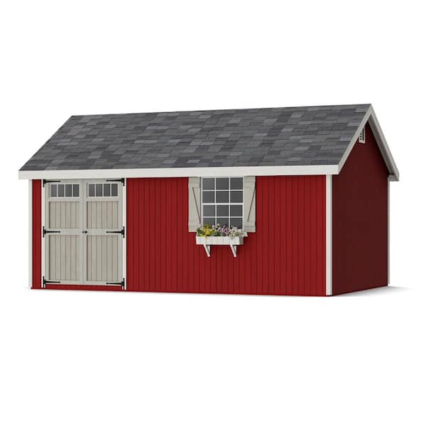 Little Cottage Co. Colonial Pinehurst 12 ft. x 18 ft. Outdoor Wood Storage Shed Precut Kit with Operable Window (216 sq. ft.)
