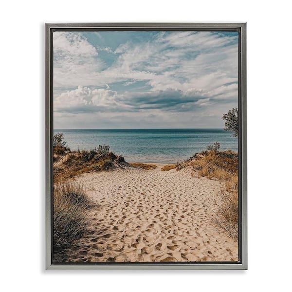Stupell Industries Traveled Beach Path by LSR Design Studio Gray ...
