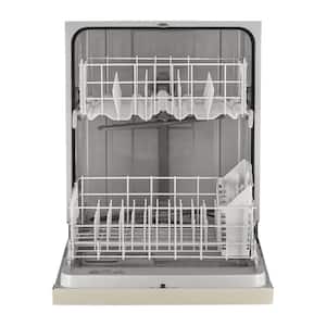 24 in. Front Built-In Tall Tub Dishwasher in Biscuit with 4-Cycles