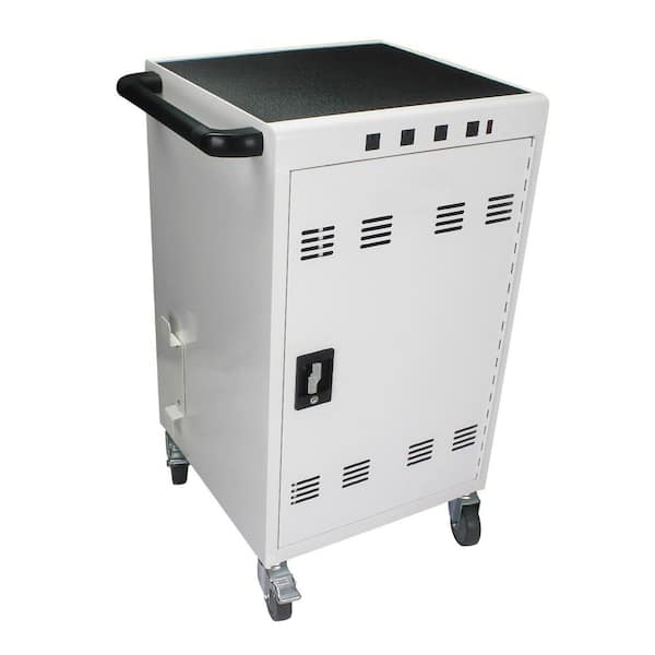 21 in. Mobile Charging Cart and Cabinet for Tablets Laptops 31+4-Device