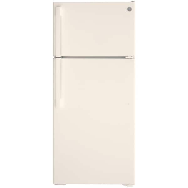 GE 16.6 cu. ft. Top Freezer Refrigerator in Bisque, ENERGY STAR