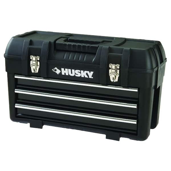Husky 23 in. 3-Drawer Plastic Tool Box