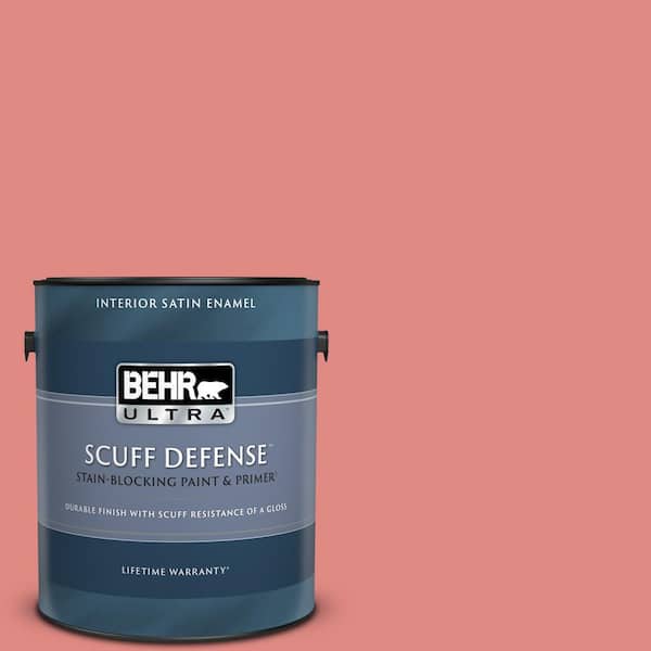 BEHR ULTRA 1 gal. Home Decorators Collection #HDC-SP16-12 Begonia Extra Durable Satin Enamel Interior Paint & Primer