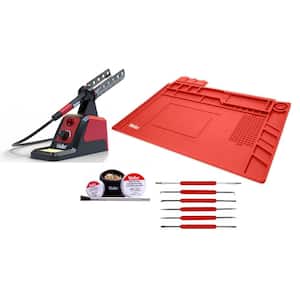 Corded Soldering Iron Station with WLIR60 Precision Iron, Universal Accessory Kit, Soldering Tools and Work Station Mat