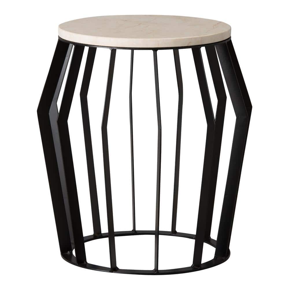 Billie 22 in. H Black Round Wrought Iron Accent Table price history on PriceWatchPro