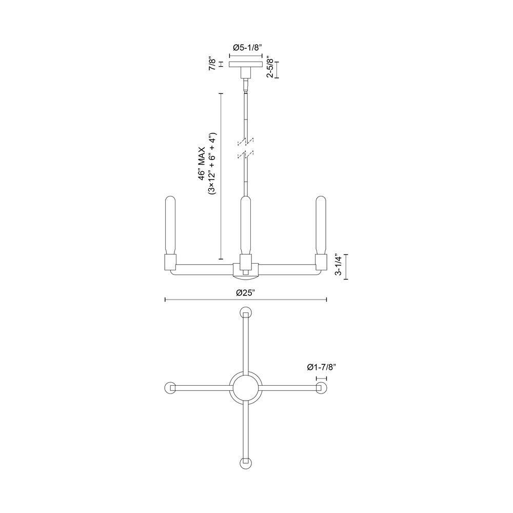 Claire Matte Black 4-Light Wagon Wheel Chandelier