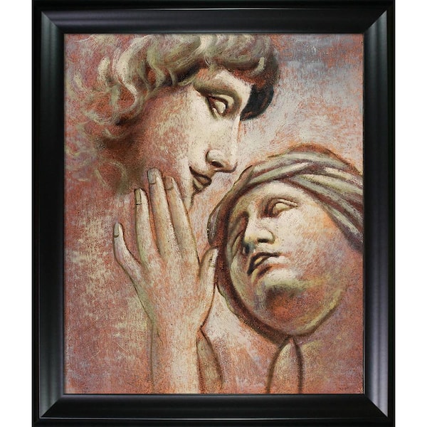 LA PASTICHE Embrace II (Vertical) by Unknown Artists Black Matte Framed People Oil Painting Art Print 25 in. x 29 in.