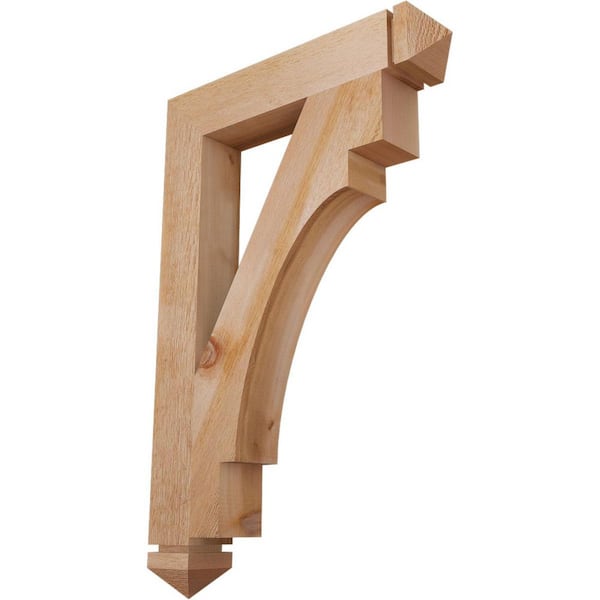 Ekena Millwork 4 in. x 36 in. x 24 in. Western Red Cedar Merced Arts and Crafts Rough Sawn