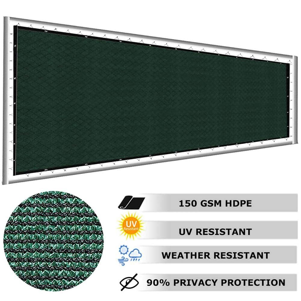 FENCE4EVER 68 in. x 50 ft. Green Privacy Fence Screen Plastic