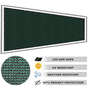 4 ft. x 50 ft. Privacy Screen Fence Heavy-Duty Protective Covering Mesh Fencing for Patio Lawn Garden Balcony Dark Green