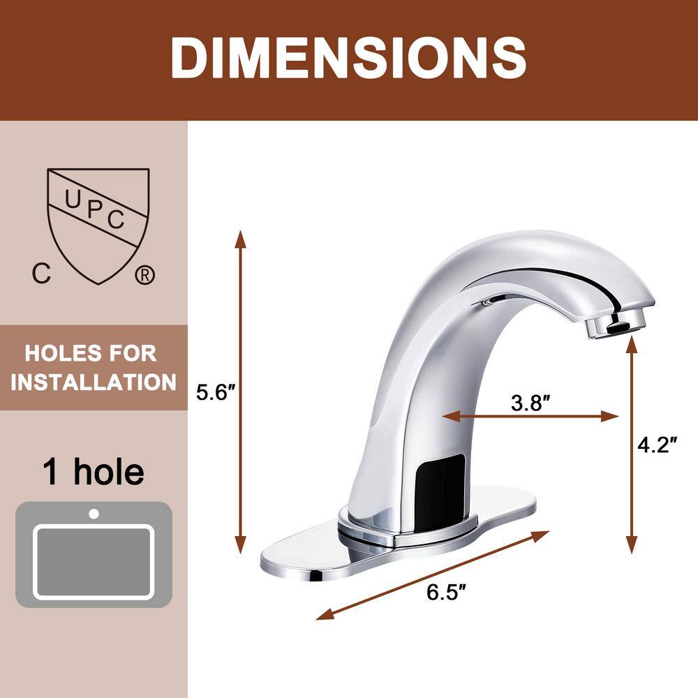 Chrome Hands-Free Automatic Sensor Bathroom Faucet
