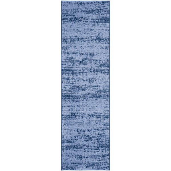 Nourison Nourison Essentials Denim 2 ft. x 6 ft. Abstract Contemporary Runner Area Rug