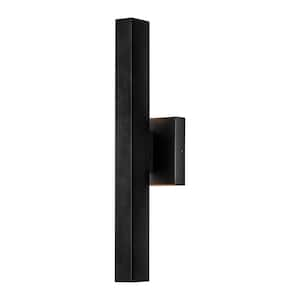 Felix 1-Light Black Outdoor Hardwired CylinderAluminum Integrated LED IP54 Waterproof Wall Sconce