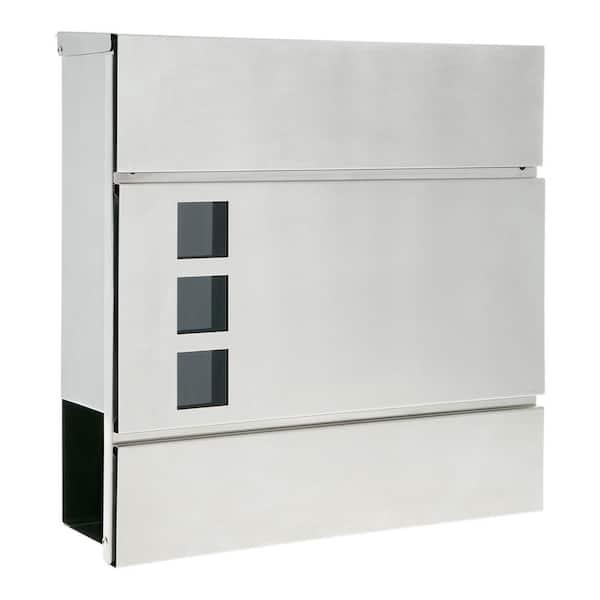 Classic Stainless Steel Post Mount Security Locking Mailbox