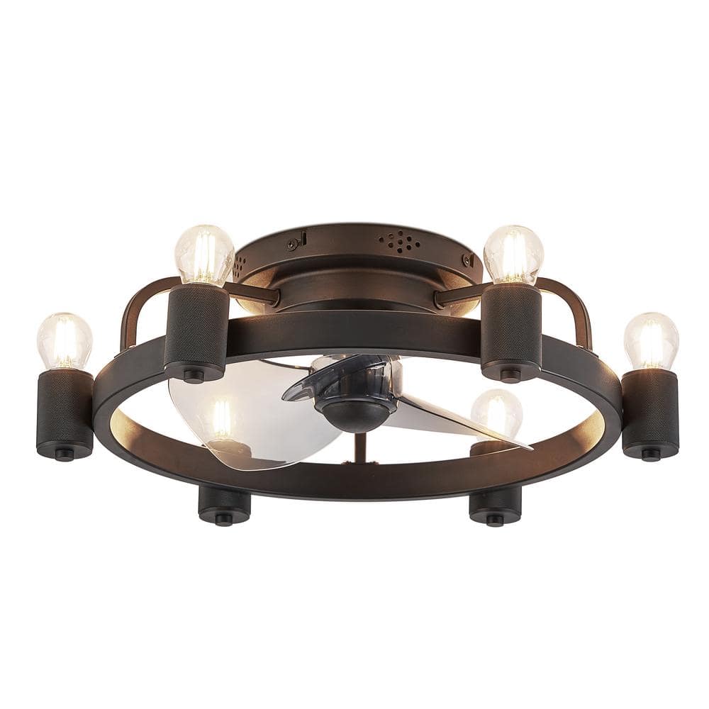 Reviews for HINNIXY 20 in. Indoor Matte Black Flush Mount Ceiling Fan