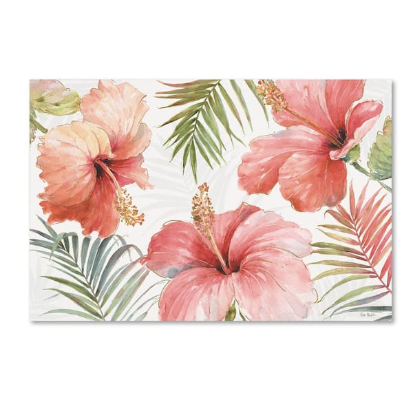 Trademark Fine Art 22 in. x 32 in. "Tropical Blush I" by Lisa Audit Printed Canvas Wall Art