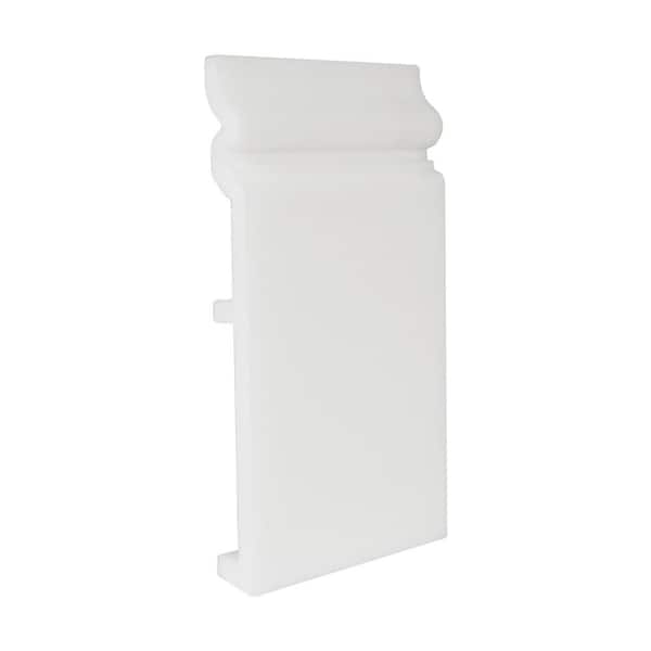 ORAC DECOR 3/4 in. D x 7 in. W x 4 in. L Contour Primed White High Impact Polystyrene Baseboard Moulding Sample Piece