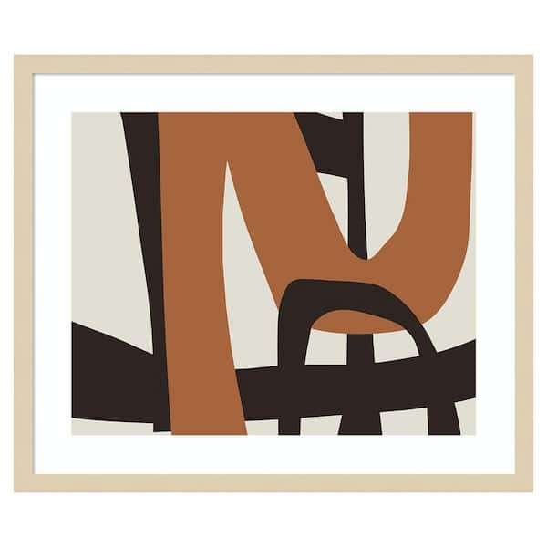 Amanti Art Calming Neutrals I by Irena Orlov 1 Piece Framed Giclee Abstract Art Print 21 in. x 25 in.