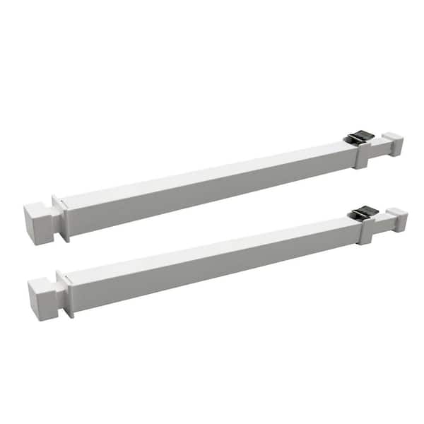 IDEAL SECURITY 15.75 ft. to 26.75 in., White Window Security Bar with Anti-Lift Lock (2-Pack)