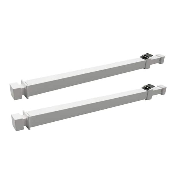 IDEAL SECURITY 15.75 Ft. To 26.75 In., White Window Security Bar With ...