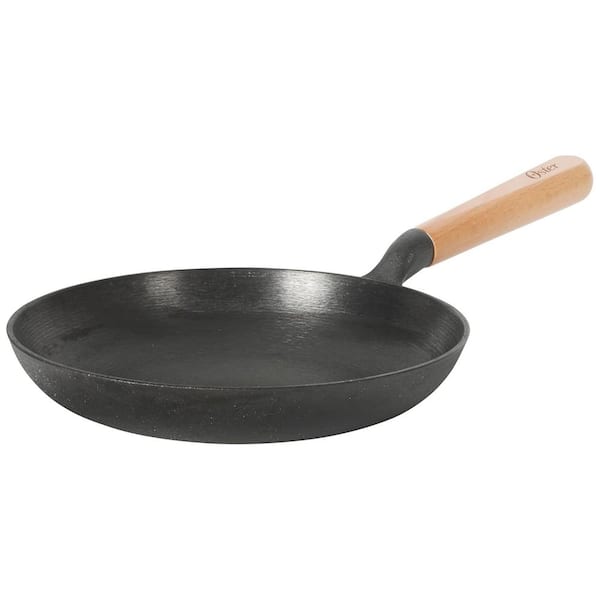 11 Inch Round Cast Iron Skillet with Wood Handle