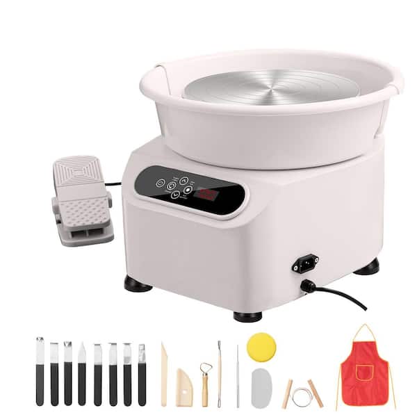 Pottery Wheel, 10 in. Pottery Forming Machine, 350 W Electric Wheel for Pottery with Foot Pedal and LCD Touch Screen