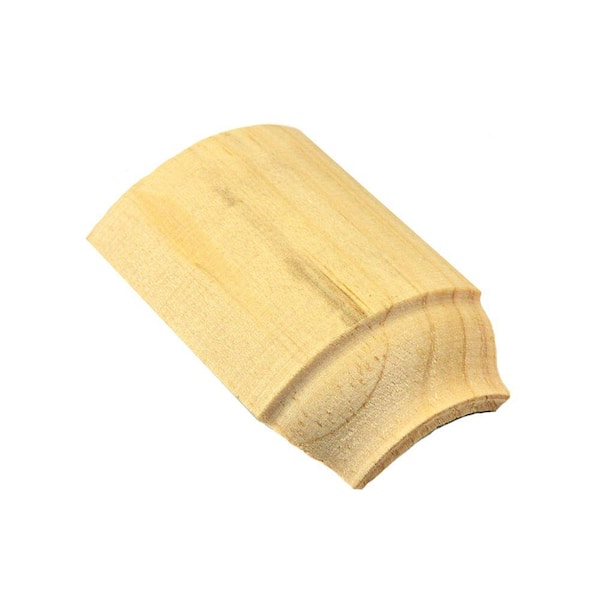 Base Corner Block 2-1/2 in. x 2-1/2 in. x 1/2 in. Natural Pine Radius Base Corner Block ...