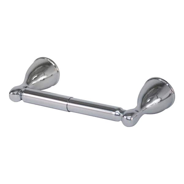 Design House Ames Double Post Toilet Paper Holder in Polished Chrome