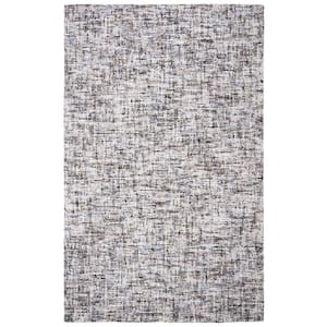 Abstract Gray/Beige 4 ft. x 6 ft. Distressed Abstract Area Rug