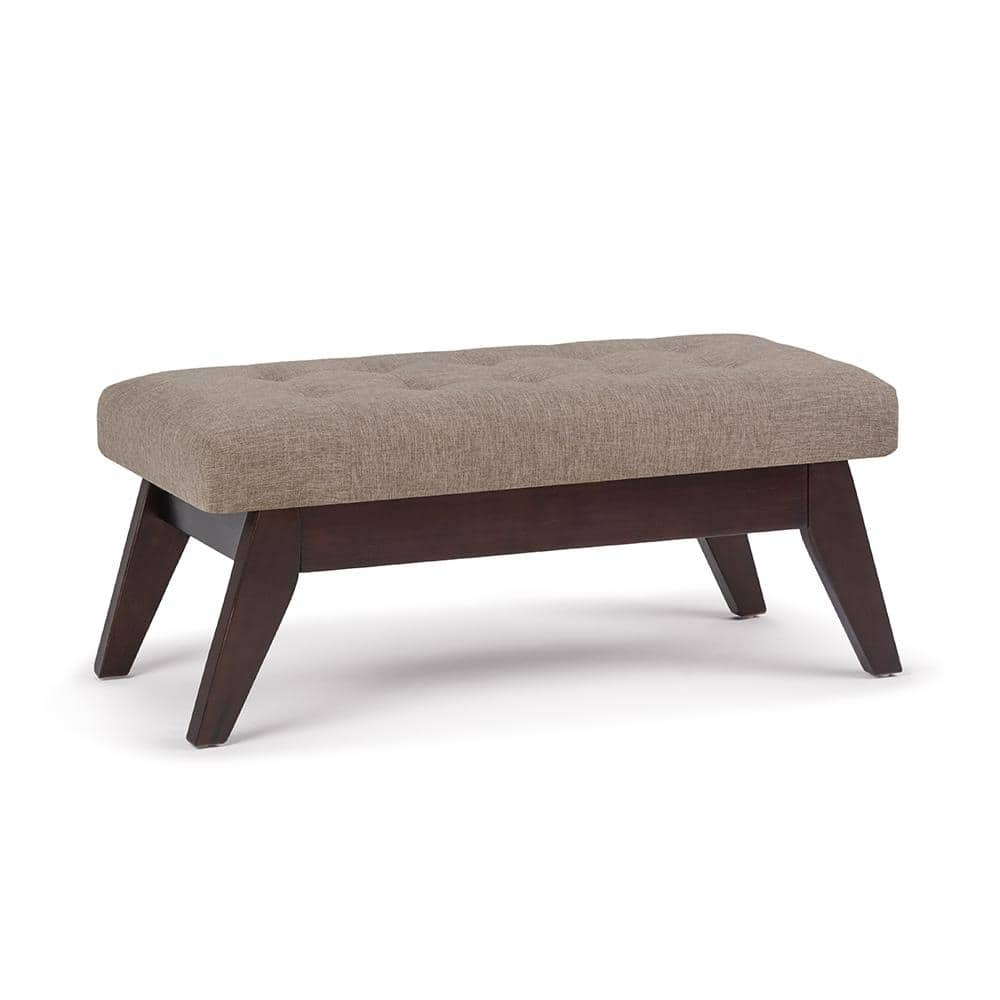 Simpli Home Draper 40 in. Wide Mid Century Modern Rectangle Tufted ...