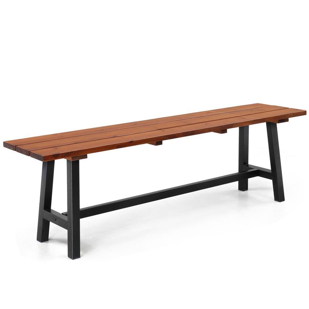 Log Color/Light Brown Fir Wood Outdoor Ottoman Bench price history on PriceWatchPro