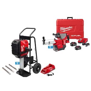 MX FUEL Lithium-Ion Cordless 25 x 32 1-1/8 in. Breaker Kit w/M18 FUEL 1-1/8 in. SDS + Rotary Hammer/Dust Extractor Kit
