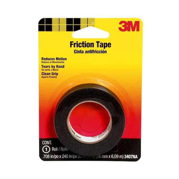 3M 3/4 in. x 20 ft. Friction Tape, Black