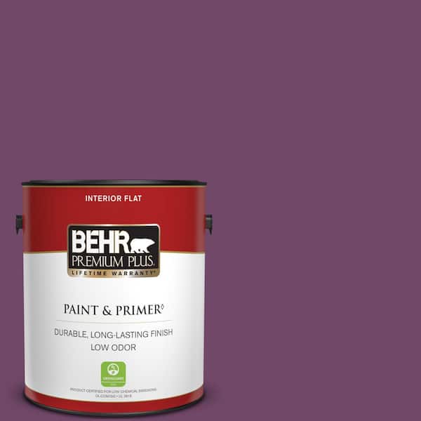 BEHR PREMIUM PLUS 1 gal. #S-G-680 Raspberry Mousse Flat Low Odor Interior Paint & Primer