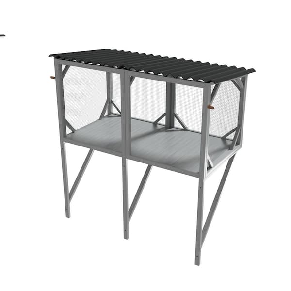 WTVWTV Wood Cat Enclosure Large Run Playpen, Cat Window Perch, Window Catio Hammock for Safely Enjoying The Outdoor Sights