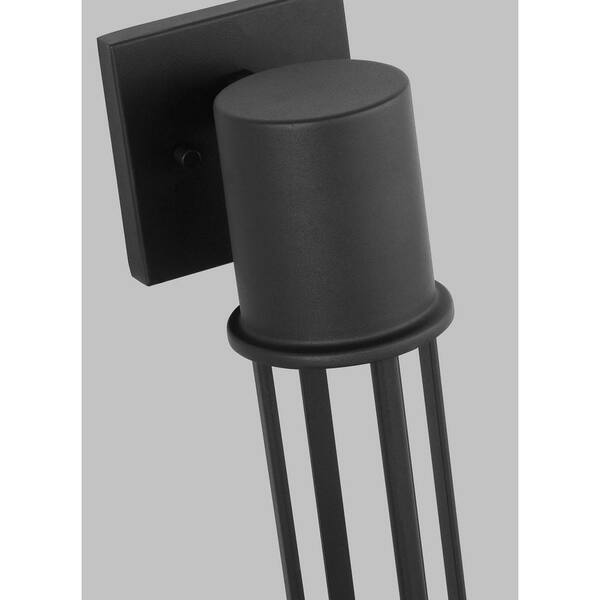 Generation Lighting - Union Medium 1-Light Black LED Outdoor Wall Lantern Sconce (1-Pack)